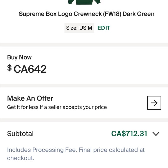 Supreme box logo crewneck (FW18) dark green - Picture 5 of 5